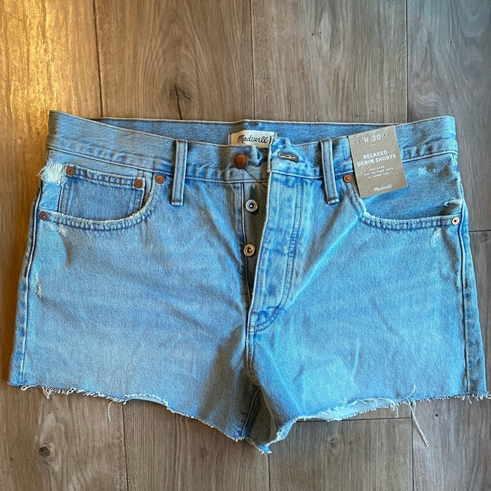 NWT Madewell Relaxed Denim Shorts - Picture 3 of 8
